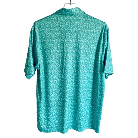 Greg Norman Collection Shark Print Polo Shirt Men's Medium NEW - Picture 5 of 8